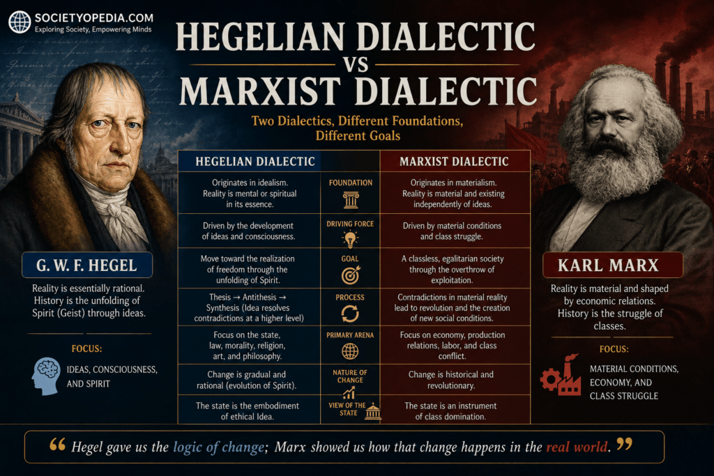 Hegelian Dialectic vs Marxist Dialectic